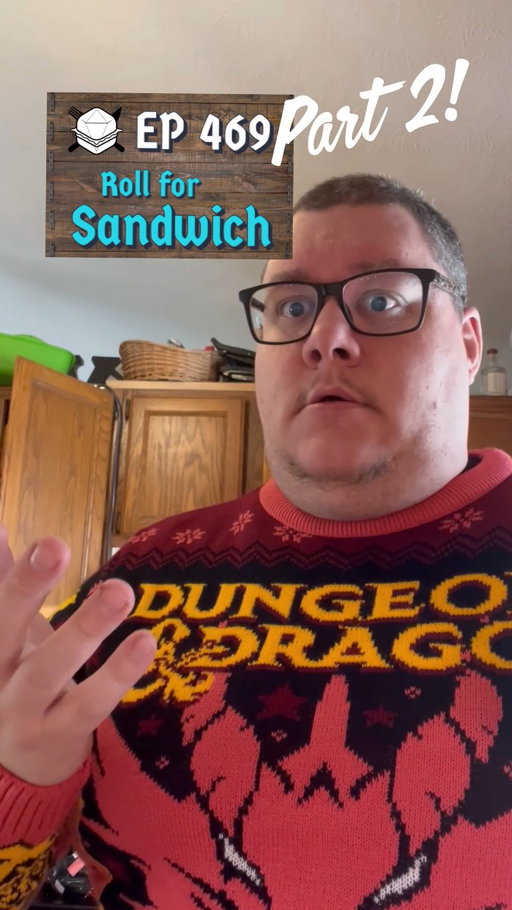 S10 E469pt.2 - 2/2/26 - I’m back, baby! Thanks for the assists @sandwichesofhistory , @sandwichdad.ca , and @sandwichtribunal ! Beginning VO by @s_johnson_voiceovers 
.
.
.
 
#rollforsandwich #food #dungeonsanddragons #dice