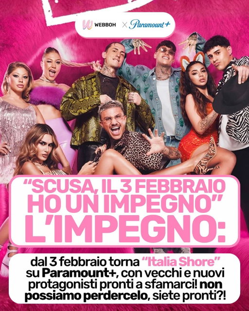 🔥LA VILLA DI ITALIA SHORE RIAPRE LE PORTE!🔥

📺 dopo il successo delle prime due stagioni, il docu-reality più caotico di sempre riapre le porte della villa! dal 3 febbraio arriva la nuova stagione in esclusiva su Paramount+, tra party no stop, risate e drama assicurato!

💥 nel cast tornano volti iconici come Spadino, Marcolino, Nikita e Ale, insieme a new entry pronte a tutto (ci sono anche due sorelle!). e occhio alla novità: Floriana Secondi debutta come Boss, tra feste epiche e regole da far rispettare!

🍿 noi siamo carichi...e voi? preparate i pop corn!
#ADV #ItaliaShore @paramountplusit @italiashore @mtvitalia