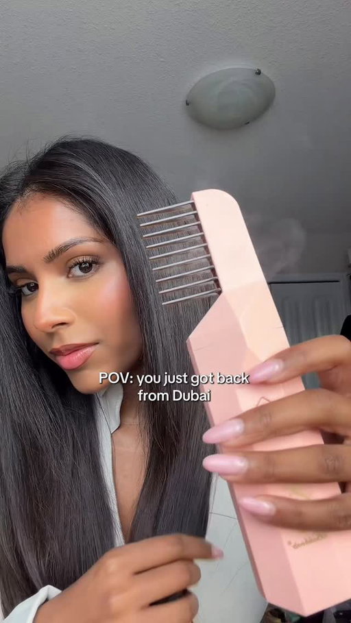 Dubai will have you coming back being the best smelling on the block 😆💗 this is a bukhoor comb, it burns fragrance wood chips creating incense imbedding the scent in you hair and clothes for aromatic longevity.✨ comment “bukhoor” and I will DM you the link 🥰
.
.
#girlsgirl #southasian #fragance #brownskin #smellinggood