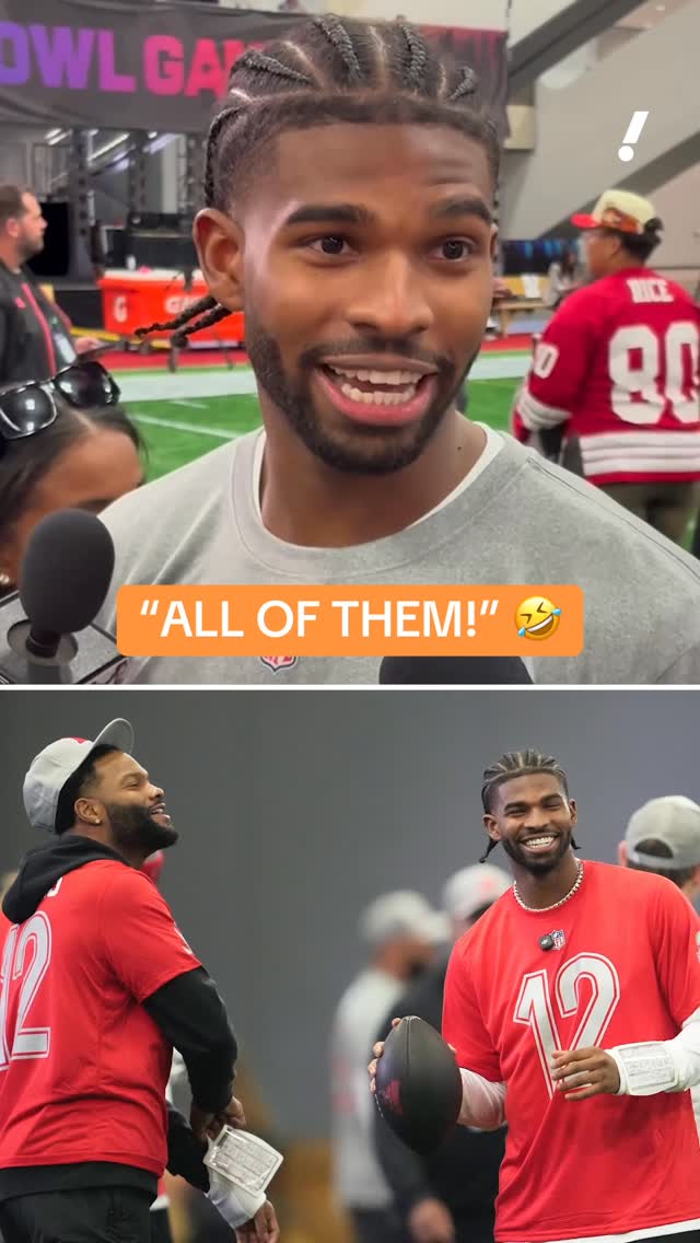 Shedeur Sanders on who he’s most excited to play with in the Pro Bowl 😅
