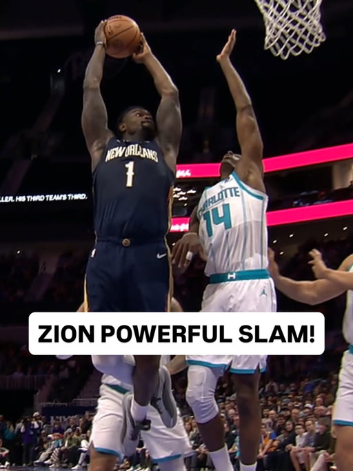 @zionwilliamson rocks the rim late in Charlotte! 💥
