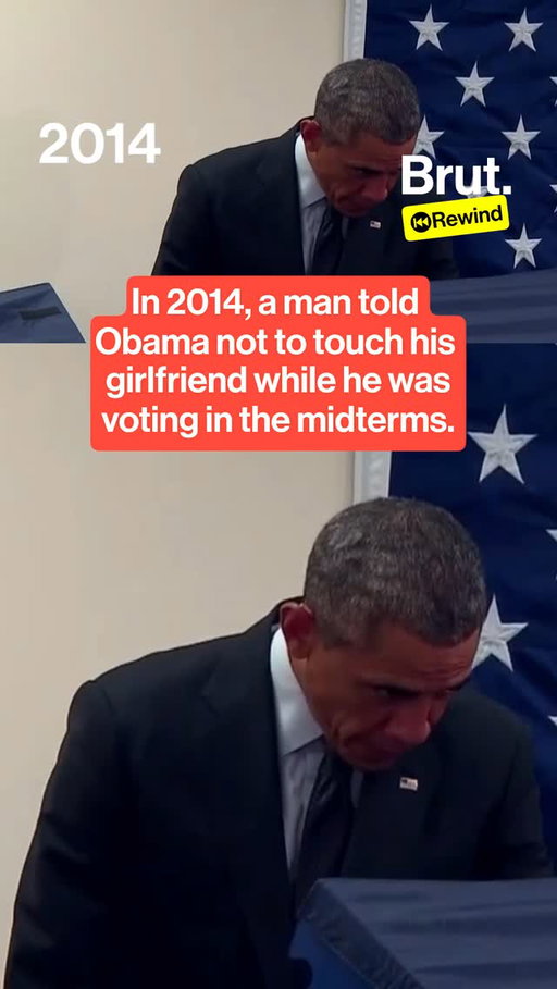 When Obama was casting his ballot for the 2014 midterm elections, a man jokingly told the president not to touch his girlfriend, who was voting next to him. ⁣
⁣
Obama handled the situation with grace, playfully giving the woman a kiss goodbye and telling her boyfriend, "now you're really jealous." ⁣
⁣
#Obama #BarackObama #Vote #Rewind