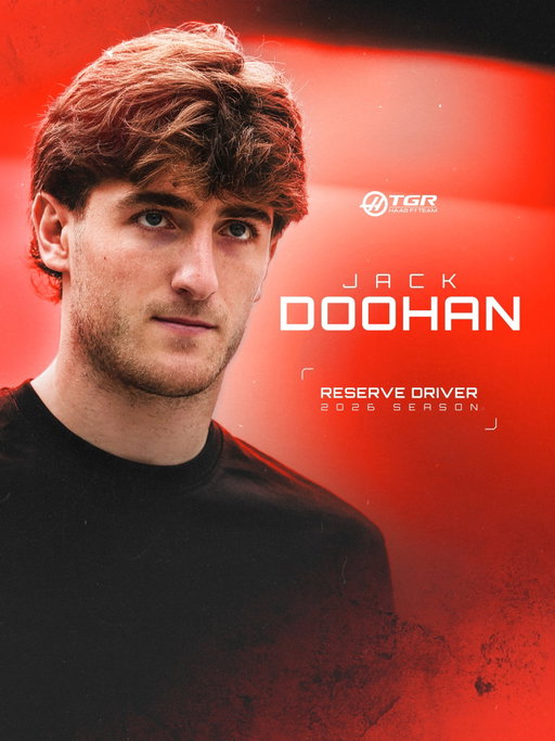 Welcoming Jack to the family 👋

We're excited to announce the signing of Australian Jack Doohan as our Official Reserve Driver for the 2026 season 🙌

The team will now hold two drivers in the reserve role with Jack joining Ryō Hirakawa in duties.

#HaasF1 #F1