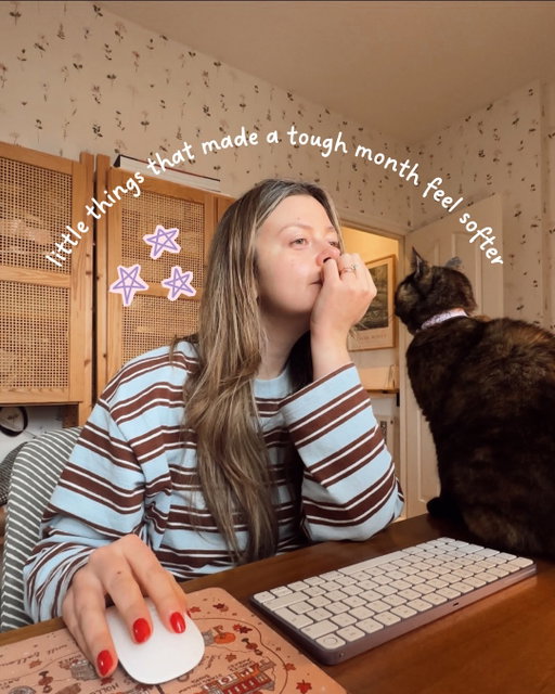 January didn’t leave me with much choice but to slow right down and seek out little pockets of softness… Rainy train journeys, old cartoons, gingham pillowcases and hanging out with the cat on the sofa ☔️✨ Recommendations for similar cosy glimmers that you’ve been enjoying lately would be very welcome 🫶🏻