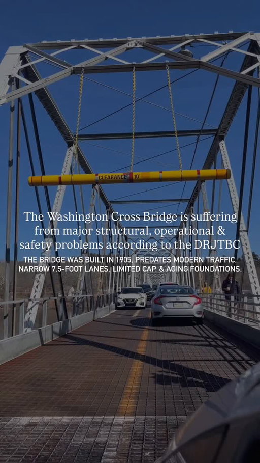 What are your thoughts?

The Delaware River Joint Toll Bridge Commission says the Washington Crossing Bridge is suffering from major structural, operational and safety problems as officials begin deciding what should happen to the 120-year-old span.

In a newly released video, the commission outlined long-standing issues with the toll-free bridge that links Mercer County, New Jersey and Bucks County, Pennsylvania. The bridge was built in 1905, predates modern automobile traffic and now has narrow 7.5-foot travel lanes, limited load capacity, frequent vehicle strikes and aging foundations.

The video is part of a multi-year “Washington Crossing Bridge Alternatives Analysis,” launched in August 2024, to study options for improving safety, mobility and pedestrian access while protecting nearby businesses. Officials must also decide whether revenue from the commission’s toll bridges should be used to fund major work on the aging structure.

Two public scoping meetings are scheduled:

Feb. 10, 5:30–8 p.m. at The Crossing Church in Washington Crossing, Pennsylvania.

Feb. 11, 5:30–8 p.m. at Union Fire Company and Rescue Squad in Titusville, New Jersey.

More details on the study are available through the commission’s Washington Crossing Bridge project site.

-

Follow to stay in the loop — link in bio for local events 

#buckscounty #buckscountypa #panews #phillysuburbs #washingtoncrossing