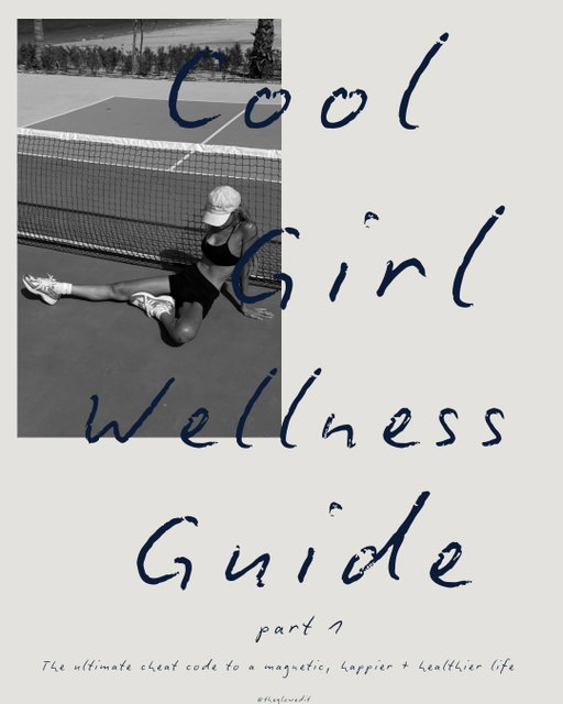Cool girls care about their wellness and do less (but better) not more. Let’s make it simple. Take notes 🪽