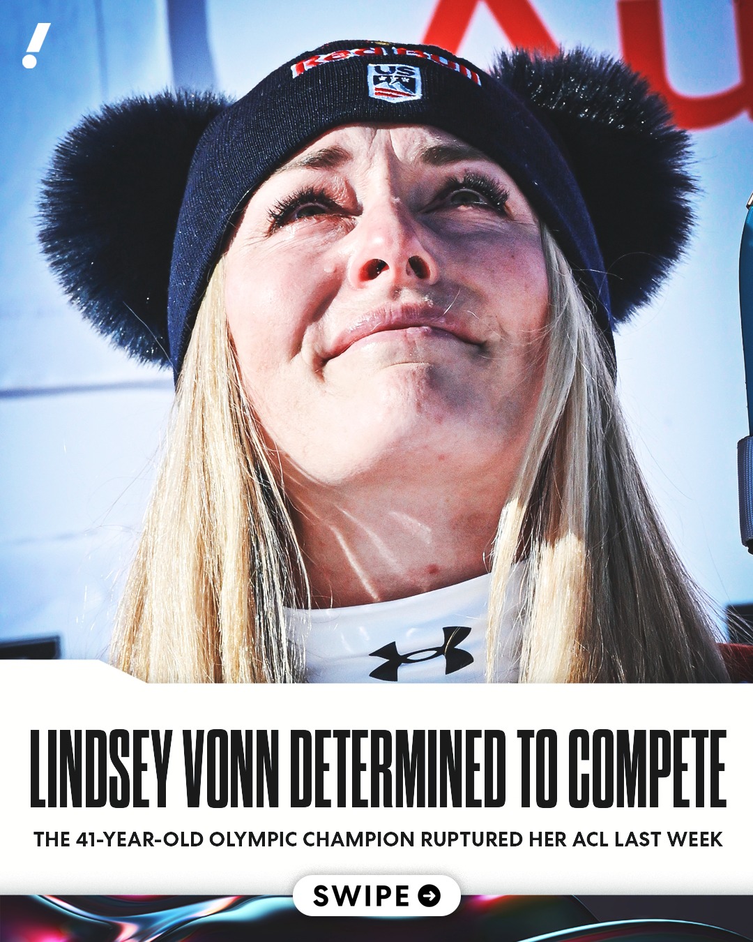 Lindsey Vonn isn’t about to let another ACL injury keep her from competing in her fifth Winter Games 😤