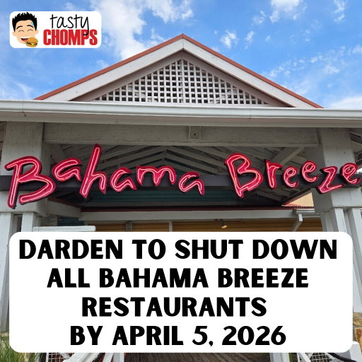 Darden has announced that Bahama Breeze, the Caribbean-themed restaurant chain known for its tropical drinks and island-inspired cuisine, is officially shutting down all remaining operations by April 5, 2026. 14 existing locations will be converted to other Darden Concepts. What was your favorite dish there? Details at: https://tastychomps.com/2026/02/darden-to-shut-down-all-bahama-breeze-restaurants-by-april-5-2025.html