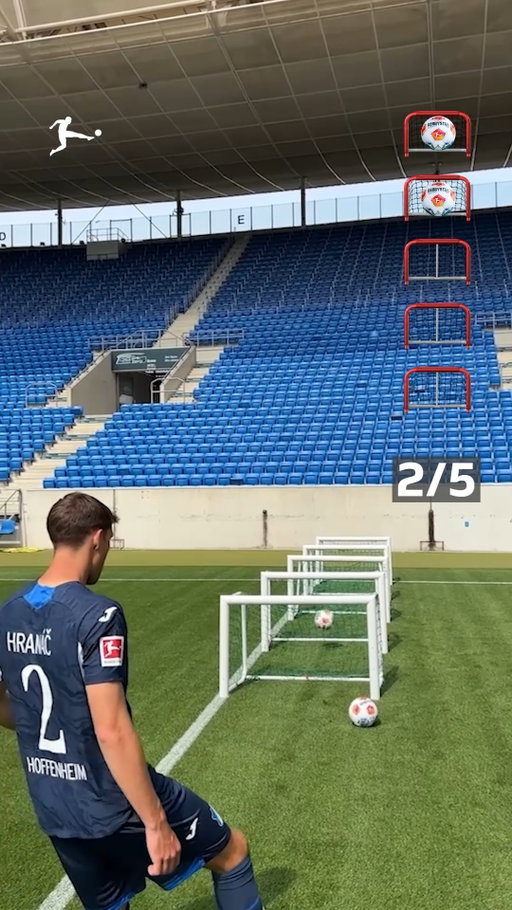 Come for Hranáč's 5-goal challenge, stay for the applause 😆🥅

#Bundesliga | @TSGHoffenheim | @RobinHranac