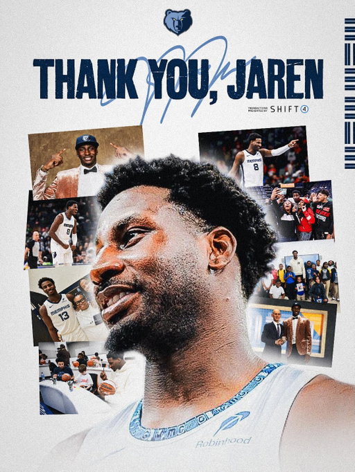 🐻 All-Rookie First Team
🐻 2x All-Star
🐻 2x NBA Blocks Leader
🐻 3x All-Defensive Team
🐻 Defensive Player of the Year

Trip, your impact, energy and passion for this team, this community and this city has left a lasting legacy. From the 〽️ with love. 🫶

Thank you @jaren for 8 great years.