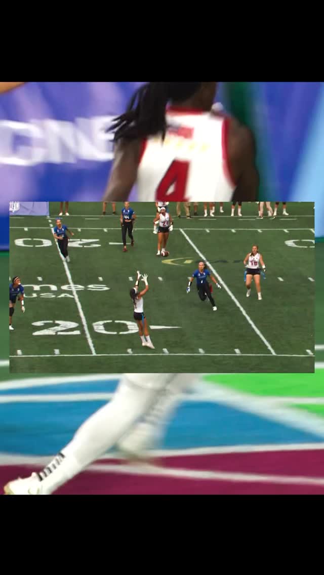 @deedrablu is a big Flag Football fan 🚩🏈 @usafootball 

Be sure to catch her compete starting this week at the @milanocortina2026 Winter Games. ❄️

 #NFLProBowl #WinterOlympics