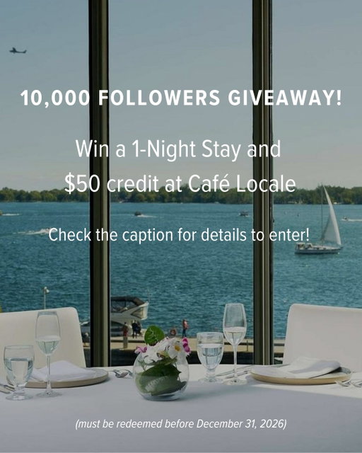 10,000 followers. Endless gratitude 💙
To celebrate this milestone, we’re hosting a giveaway you won’t want to miss.

🎁 You could win:
An overnight stay at Radisson Blu Toronto + $50 credit to Café Locale

To enter:
Follow @radissonblutoronto and @cafelocaleto
Tag the friend you’d love to wake up in Toronto with
BONUS: Share this post on your stories! 

Giveaway closes on Sunday, February 15, and the winner will be announced on stories on Monday, February 16. 

Thank you for being part of our community, and good luck! 💙