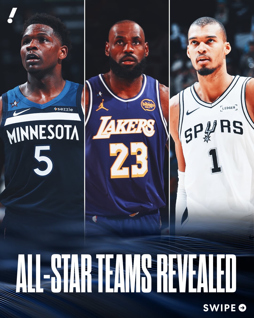 The two USA and World teams are set for the 2026 All-Star Game ⭐

Who has the best squad? 🤔