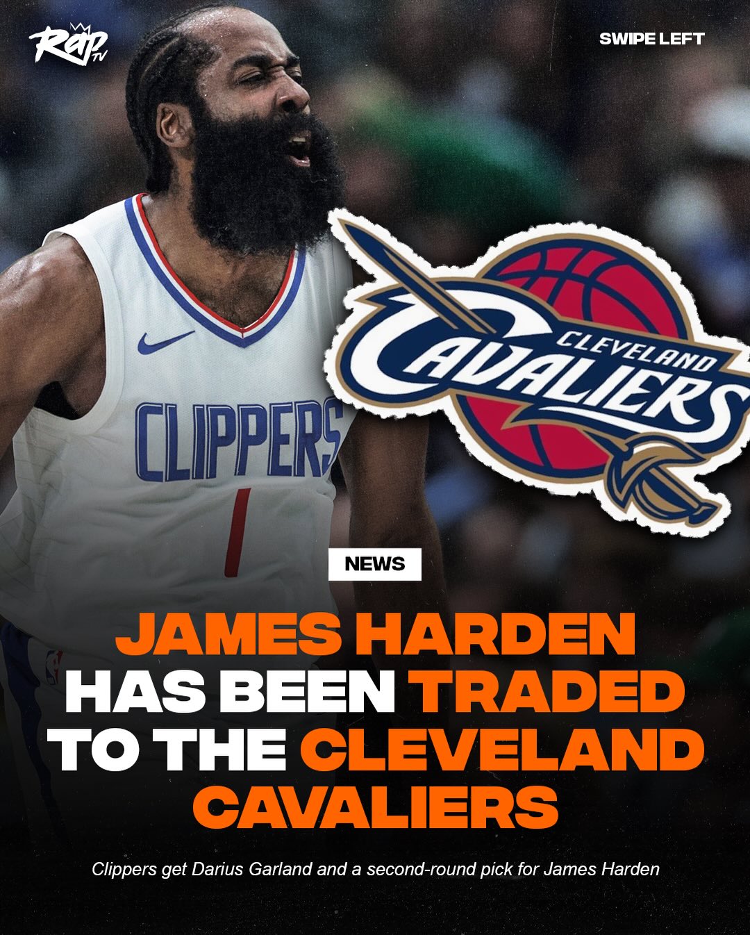 The Los Angeles Clippers are trading James Harden to the Cleveland Cavaliers according to ESPN‼️👀

The trade will include Darius Garland and a second-round pick, according to Shams Charania. 

Y’all rockin’ with this trade⁉️🤔