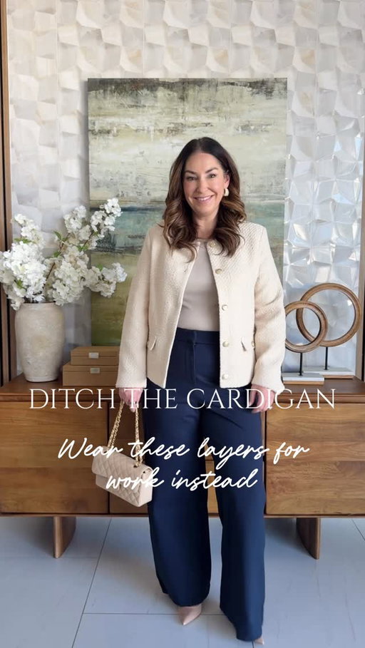 I got a question recently on styling long cardigans and honestly I’ve ditched all of mine! 🚫🙅‍♀️There are so many great (more structured) options that are still soft and stretchy but give a more polished look. 

Here’s a few of my fav alternatives 👇🏻
·Cropped Knit Jackets 
·Long Blazers 
·Lady Cardigans 
·Trench Coats
·Car Coats 

To get outfit links:
- Reply TRM and links will be sent through DM
- ShopMy page (linked in bio) linked under fashion tab
-LTK shop (linked in bio) or search The Recruiter Mom

classic style, closet staples, wardrobe staple, workwear