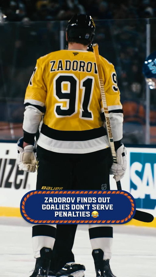 Nikita Zadorov (@zadorov_16) thinks the goalies should have to serve their fighting majors in the penalty box. 😂 #StadiumSeries