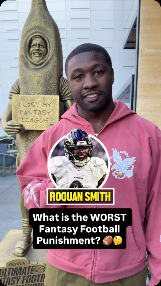 What is the worst Fantasy Football Punishment you’ve ever heard of? 🤔🏈

We asked Ravens linebacker @roquansmith, 49ers long snapper @jonweeks46, and the legend @ronde_barber  what they think at the @dentekfantasypunishment in San Fransisco. 🏟️

Follow 👉 @brobible for all things “dude” 😎

#nfl #fantasyfootball #football #guys #men