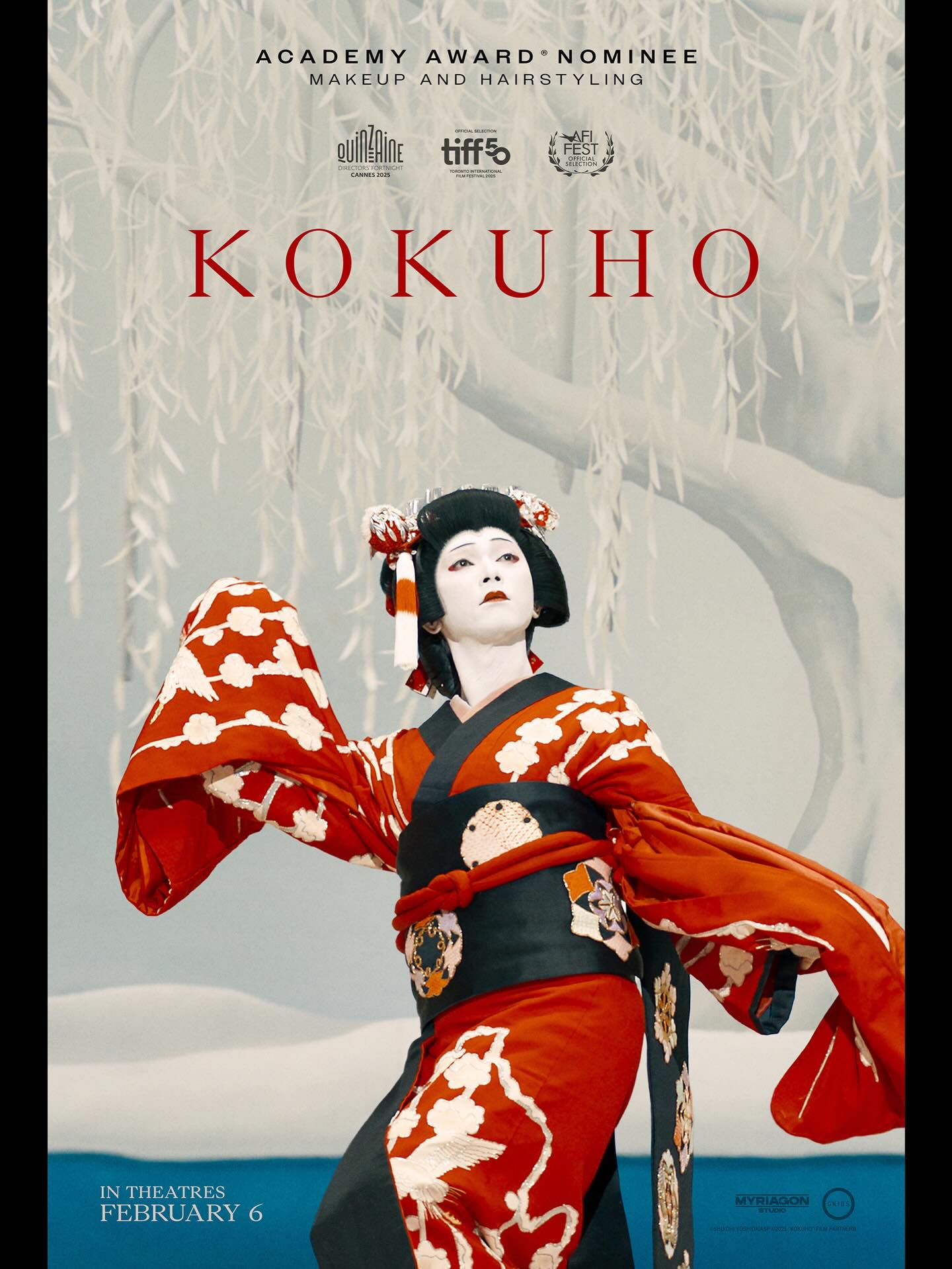 An Academy Award nominee for Best Makeup and Hairstyling, KOKUHO screens in North American theatres starting February 6.

Get tickets at the link in bio, and rate and review it on @letterboxd.