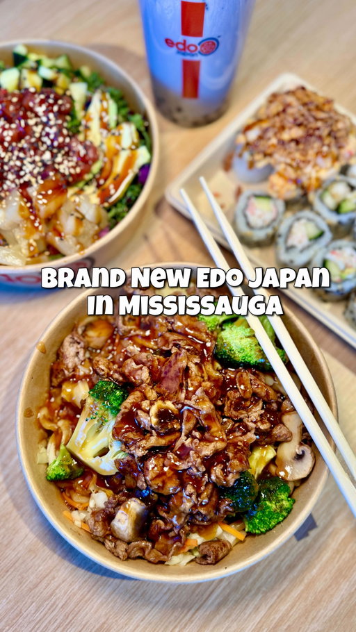 #ad 🚨NEW IN MISSISSAUGA🚨 @edojapanofficial has officially landed at Erin Mills Power Centre 🔥🍱

If you love fresh, flavour-packed teriyaki bowls, this spot is a must. Everything is cooked hot and sizzling on a teppan grill, then topped with Edo’s iconic signature teriyaki sauce 🤤

From Sukiyaki Beef to Teriyaki Chicken and Fresh Grilled Veggies, there’s something for everyone. They also have bento boxes, sushi, poké bowls and even bubble tea. With 45 years of serving Canadians and 200+ locations nationwide, Edo Japan is a classic for a reason 👏

📍 3060 Ridgeway Drive, Unit 3 Mississauga (between LA Fitness and the new T&T Supermarket)
Go try it and thank us later 😄

Let me know what’s your go-to Edo Japan order! 👇

#sponsored #EdoJapan #HonourTheCrave