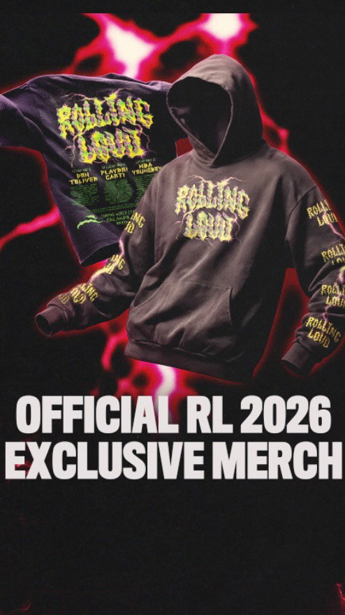 EXCLUSIVE LINEUP TEE & HOODIE

LIMITED TIME ONLY

SHOPROLLINGLOUD.COM