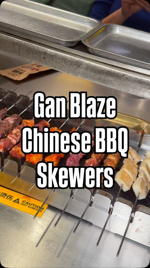 Finally checked out @gan.blaze in flushing at the @tangramnyc mall.

They opened about a few months ago and they’re specializing in Chinese skewers. There’s so many skewer spots in flushing so I always have to check out the new ones for a change of scenery.

You pick whichever skewers you want and the register will ring you up and add them to your tables bill. In the video I mispoke and said you pay for them in advance but you actually pay for it at the end. You can scan the QR code at the table and order additional hot dishes and drinks as well. 

I thought they had a decent amount of options but I ended up gravitating towards the black peppered beef skewers the most. 

There’s get pretty busy but luckily you can join their virtual waitlist before arriving.

This is a great spot for hanging out and catching up with friends.
#eatingwithblim #chinesefood #chinesebbq #flushingeats #nyceats