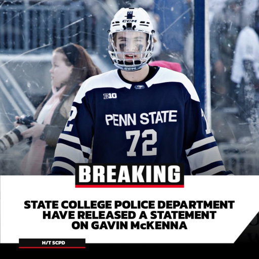 State College Police Department has released a statement on Gavin McKenna:

They have filed criminal charges on McKenna, as the 21-year old male that he struck needed facial corrective surgery.

McKenna was released on a $20,000 unsecure bail.

His preliminary hearing is Feb. 11th.