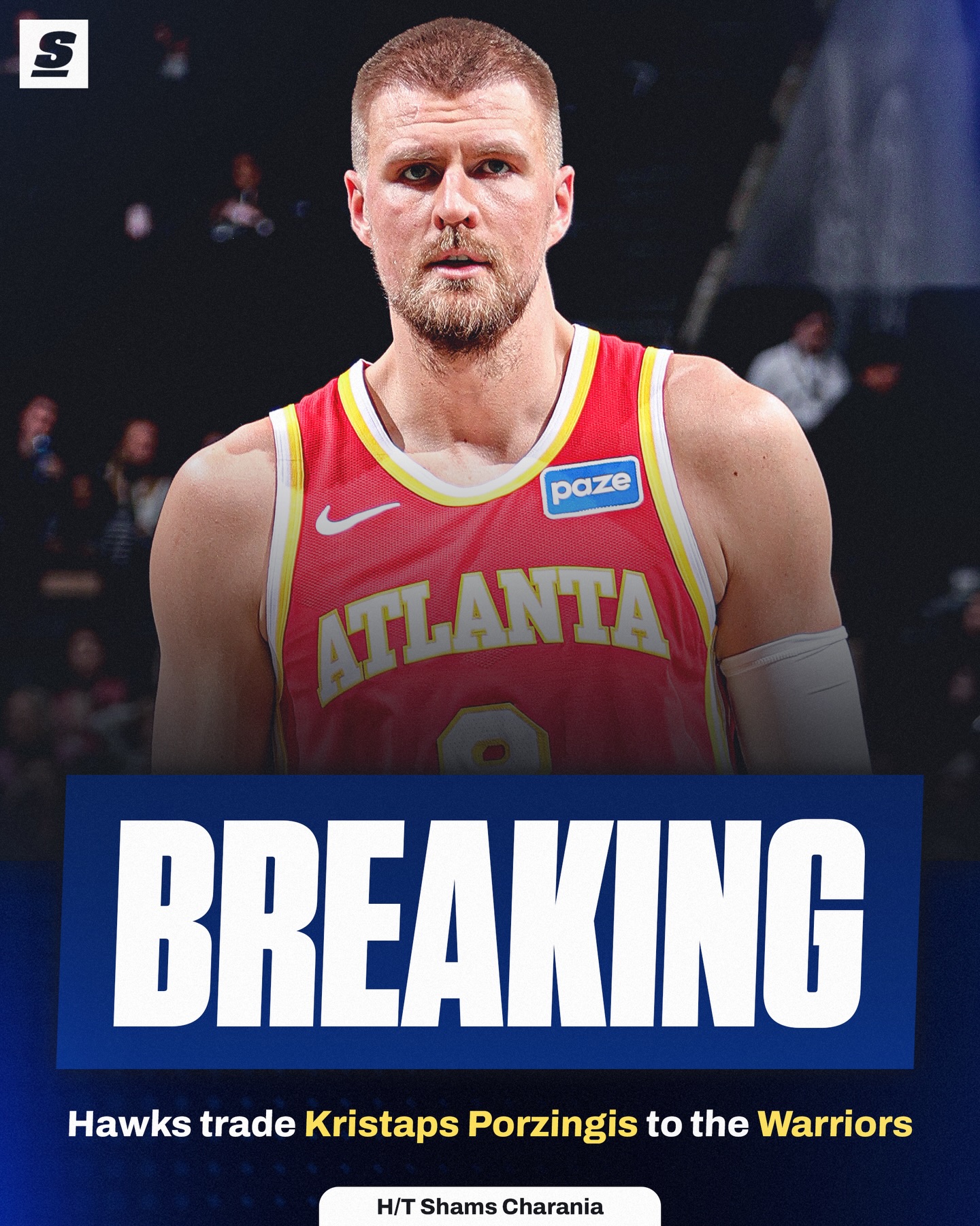 THE WARRIORS ARE SENDING JONATHAN KUMINGA AND BUDDY HIELD TO ATLANTA FOR KRISTAPS PORZINGIS. 😮