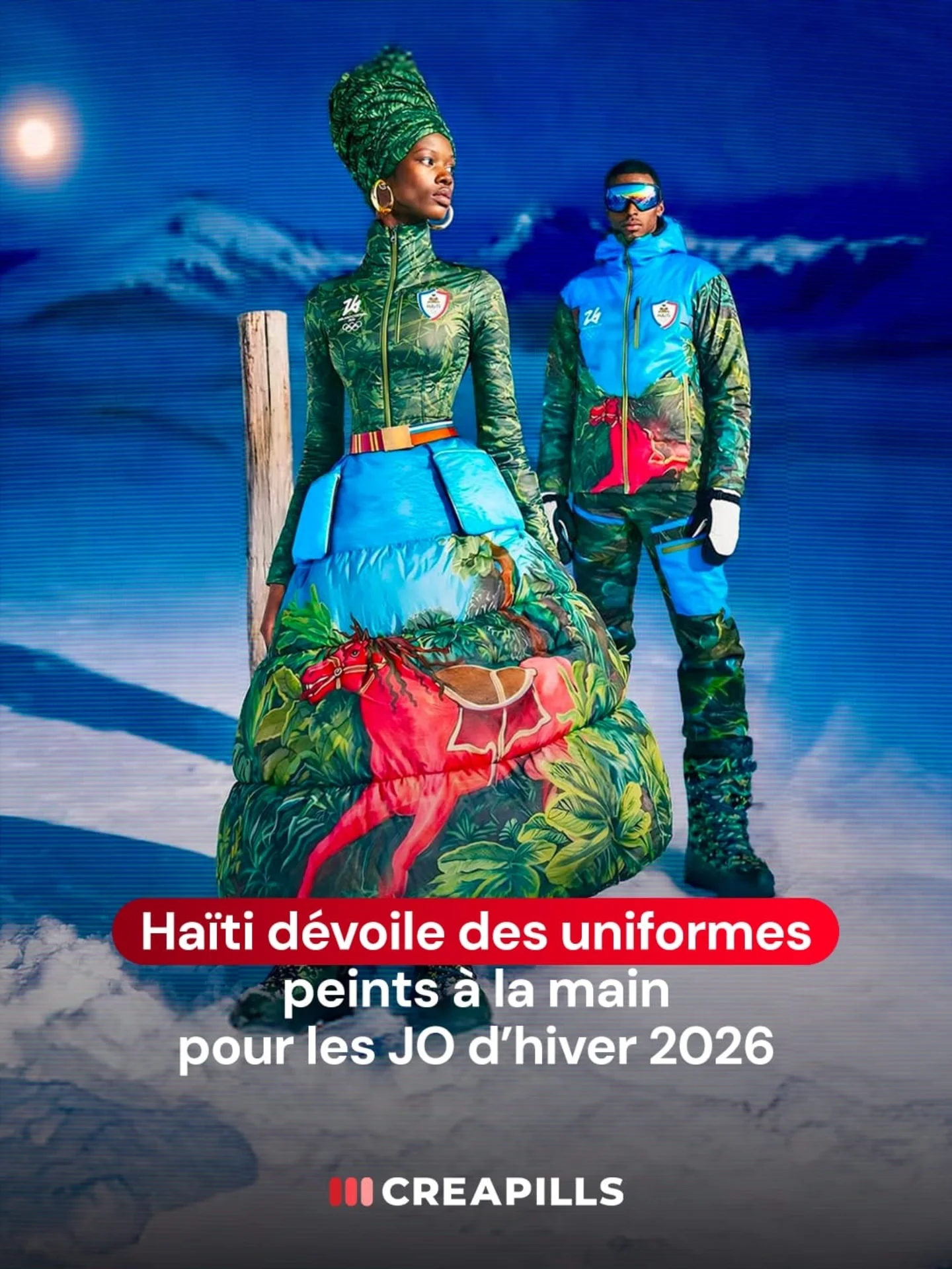 Aux JO d’hiver 2026, Haïti porte des uniformes peints à la main inspirés de l’art haïtien 🇭🇹

Pour Milano Cortina 2026, Haïti transforme ses uniformes en manifeste culturel. Peintes à la main par la créatrice @stellajean_sj_ et inspirées de l’art de @edouardduvalcarrie, ces tenues racontent l’histoire et la résilience du pays à travers des symboles forts de l’art haïtien. Une prise de parole visuelle puissante, où le sport devient un espace de mémoire et de visibilité.