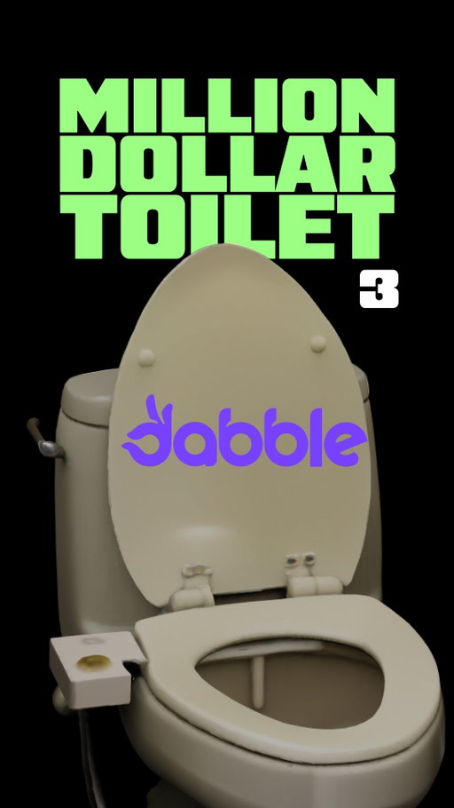 $996,000 left to go

Million dollar toilet is a viral experiment. The goal is simple: sell $1,000,000 worth of ad space on my toilet

Thank you @dabblefantasy for taking the plunge for $1500

Who should sit the throne next?

Music & sfx by @landos.soundo
