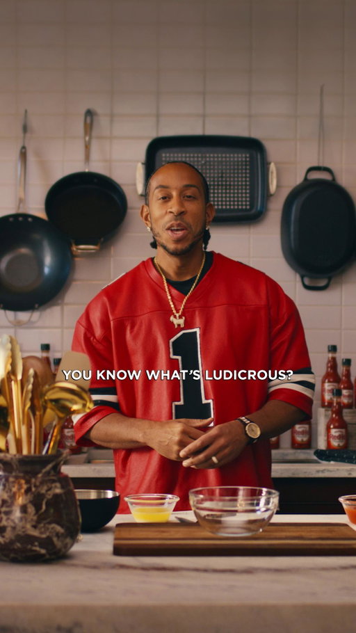 @ludacris is serving up buffalo chicken wings with the GOAT hot sauce 🐐