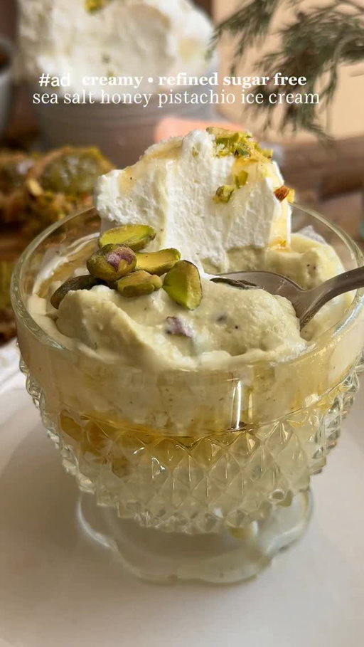 SEA SALT HONEY PISTACHIO ICE CREAM | salty, creamy, and sweetened with honey!

Once I got my hands on the Black + Decker Perfect Pint Ice Cream Maker I knew this was the first recipe I wanted to make with it. This ice cream came out sooo rich and luscious I may just need to make it again this week…

1 3/4 c milk
1/4 c pistachio butter
1/3 c honey
1 tsp vanilla
1/8 tsp xanthan gum
Flakey sea salt, for topping

1. Mix all of the ingredients in a measuring cup, making sure it’s well stirred.
2. Pour the mixture into your Perfect Pint, snap on the lid on and freeze for 24 hours.
3. When ready to enjoy, use the Ice Cream function to spin your Perfect Pint and make delicious ice cream at home!

Let me know if you try this, and you can shop the Black + Decker Perfect Pint Ice Cream Maker on Amazon!

@blackanddeckerappliances #ad