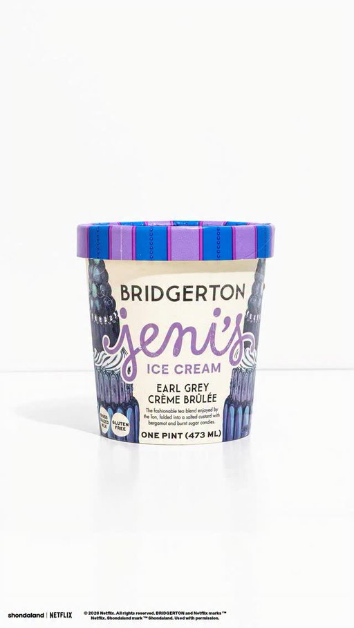 It is with sheer delight that we inform you of a most delicious plot twist: a second flavor made in happy partnership with @bridgertonnetflix.

Earl Grey Crème Brûlée. Forthcoming at jenis.com on February 9, noon E.T. In shops February 12. 

Special sneak peek at our Ice Cream for Breakfast Day celebration this Saturday, February 7, 9 a.m. to noon. Plan to get there early to try this flavor before the rest of the Ton.
