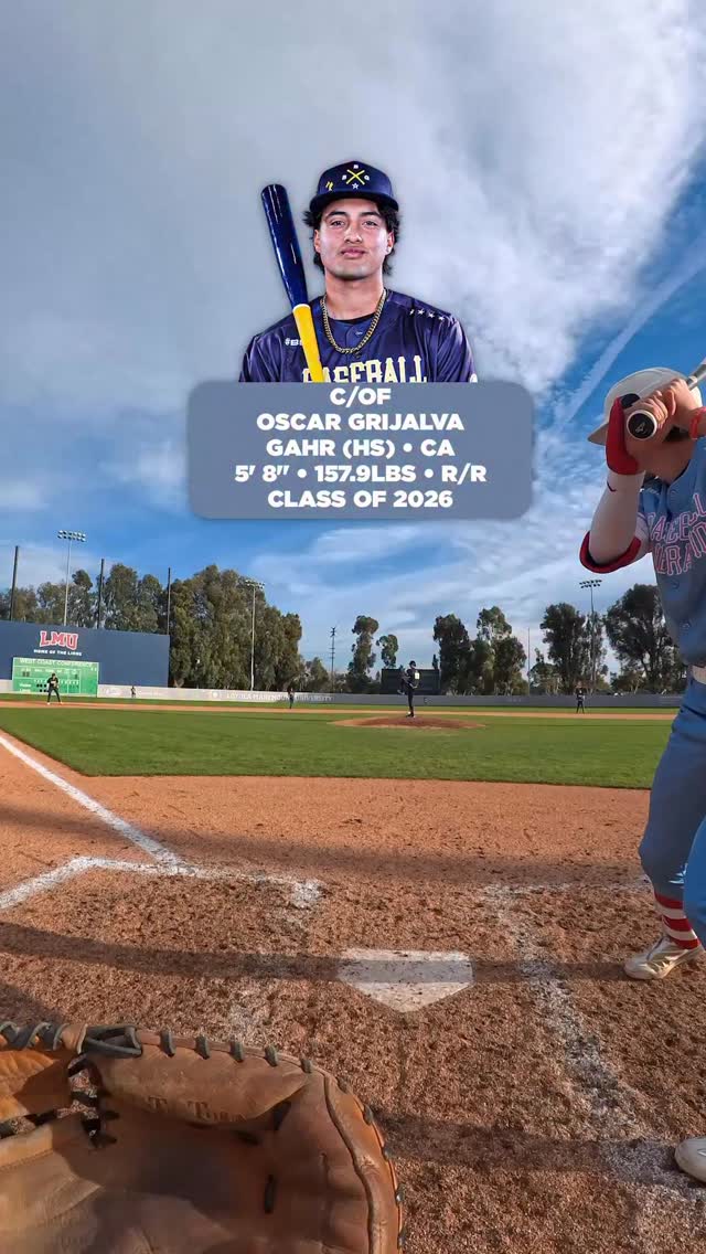 Newly @csunbaseball committ @oscargrijalva27_ behind the dish at the @baseballgenerations All-Star Game 🔥