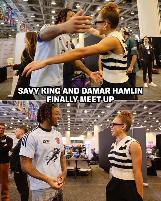 Super heroes at the Super Bowl. ❤️

Savy King and Damar Hamlin, both survivors and now heart health advocates, linked up for the first time at Radio Row.