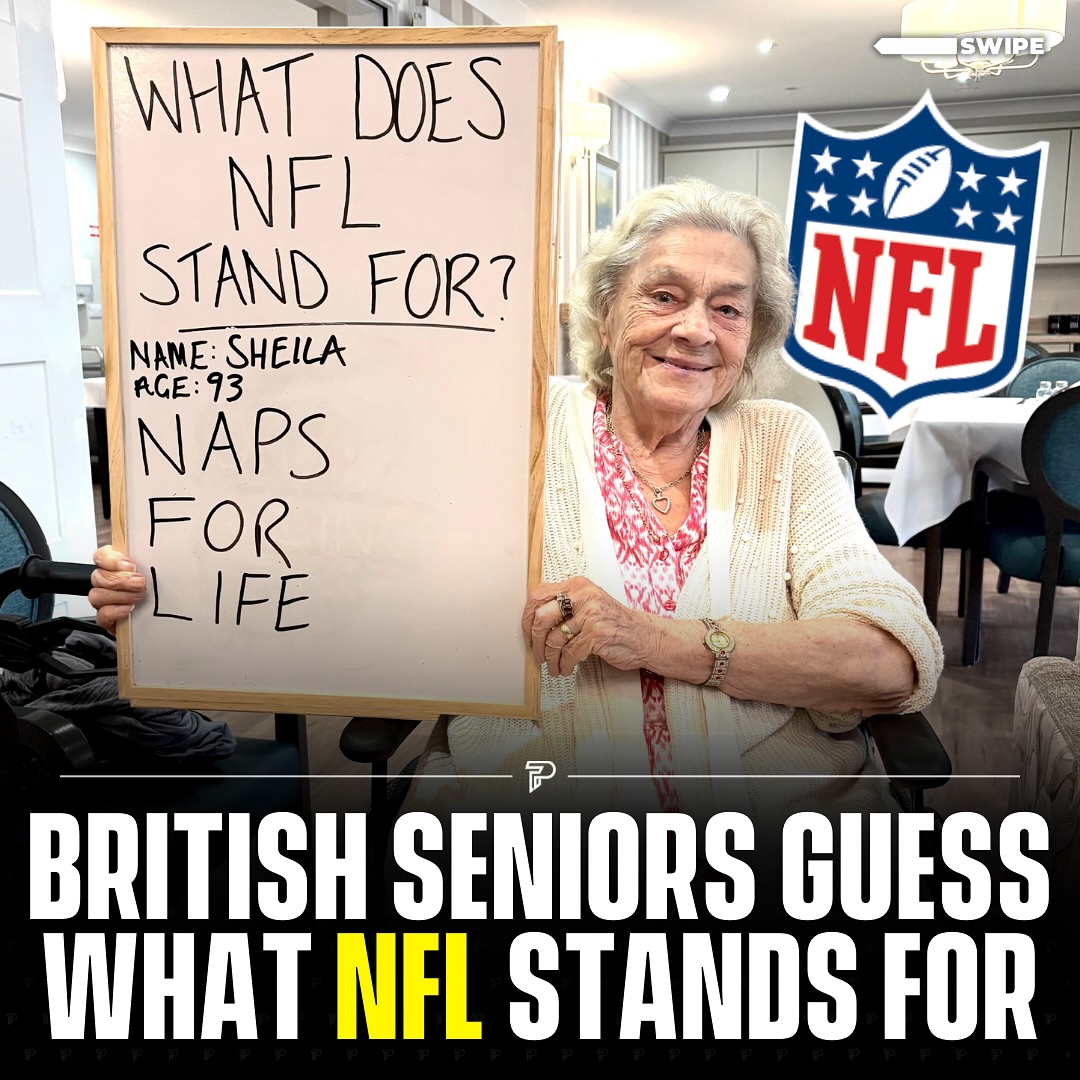 Swipe ⬅️ British seniors tried guessing what NFL stands for and they got really creative 😂🏈

With Super Bowl LX around the corner, we put their @nfl knowledge to the test and found one huge fan at @twcarehomes.

Will you be watching the Super Bowl this Sunday?

Follow @oldfriendclub for more wholesome senior content!

#Pubity #NFLPartner #OldFriendClub #WholesomeContent