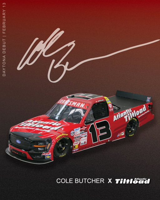 Built to haul. Ready to race. 🏁

Introducing the No. 13 @atlantictiltload F-150 that @_colebutcher will pilot in his @nascar_trucks debut.

The season begins next week under the lights at @daytona  - a new look, a new chapter, and a big stage to start it all.

#FordRacing | #ThorSportRacing | #NASCAR