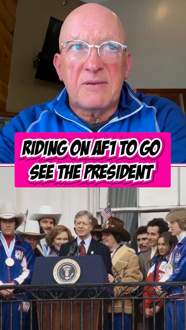 The 1980 USA Hockey Team went straight from winning the gold medal to flying Air Force One to the White House 🥇 🇺🇸