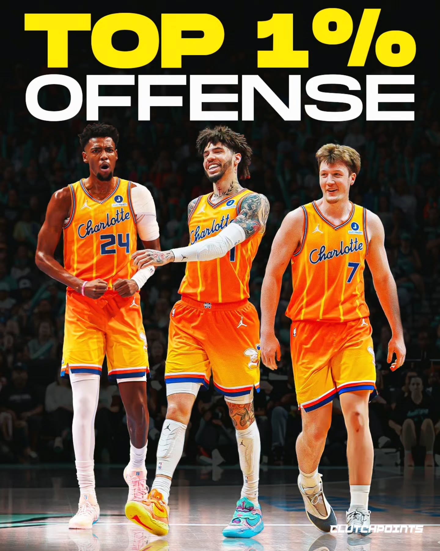 We're sure nobody saw this coming.

Through their first 20 games, the Hornets went 6-14.

With that start, the doubts started to creep in. 

People wanted LaMelo gone so they can build on Kon Knueppel.

Others wanted head coach Charles Lee fired because him and Ball "weren't getting along."

It's going to be another tank year.

Give props to the Hornets for ignoring the outside noise and believing in their young core.

They play fast.

They play free.

And most importantly, they play for each other.

The Hornets young core centered on Ball, Miller, and Knueppel finally bought in and now they're scoring at a historic pace. 

🔥 First team in 17 years to have two 50-point leads in the same month.
🔥 Trio of Ball, Miller, & Knueppel outscore opponents 11.5 pts/100 poss (99% in NBA)
🔥 Number one in offensive rating the last 15 games

With today's win against the Rockets, the Hornets also have the longest active win streak in the league at 8.

Buzz City is back 🐝.

#nba #charlotte #hornets #lamelo