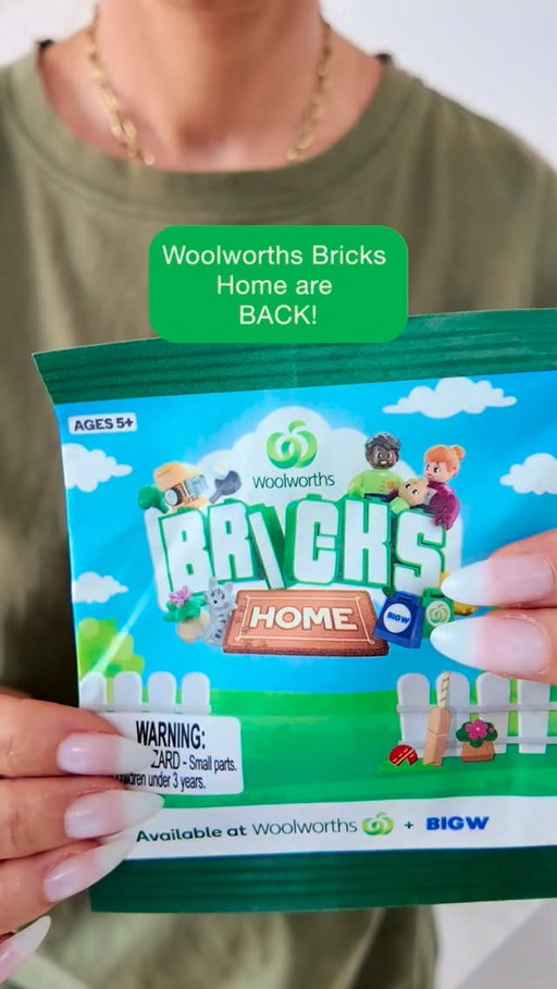 This is making our grocery shops so much fun!!
@woolworths_au Bricks home are BACK 😆
Get one FREE Bricks Home pack with every $30 spent at BIG W or Woolworths #ad