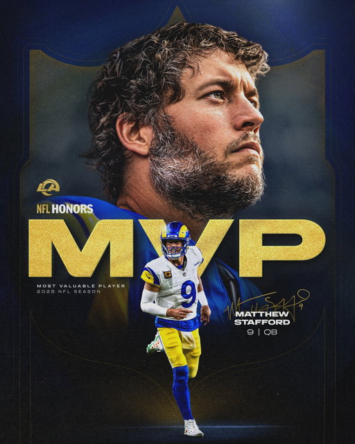 THAT’S, MVP MATTHEW STAFFORD, TO YOU!