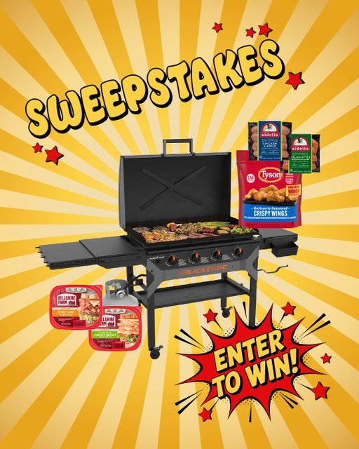 [SWEEPSTAKES CLOSED!] Your weekend cookout just called…it wants an upgrade! 🔥 

We’re teaming up with @blackstoneproducts to give away a Blackstone griddle AND a lineup of @tysonbrand, @aidellssausage and @hillshirefarm favorites, because great grills deserve even better protein.

Here’s how to enter ⤵️⁠:
➡️ Follow @tysonfoods and @blackstoneproducts
➡️ Like this post
➡️ Tag one (1) person you want to grill out with
➡️ For a bonus entry, share the post to your stories and tag @tysonfoods 

Giveaway ends February 13, 2026, at 11:59 p.m. CT. Open to contiguous U.S. residents only.
By entering this giveaway, you fully release Meta from liability and acknowledge there is no purchase necessary to enter, and that this giveaway is in no way sponsored, administered, or associated with Meta.
Full Terms & Conditions are in our bio.
#Sweepstakes #ChanceToWin #TysonFoods #BlackstoneProducts