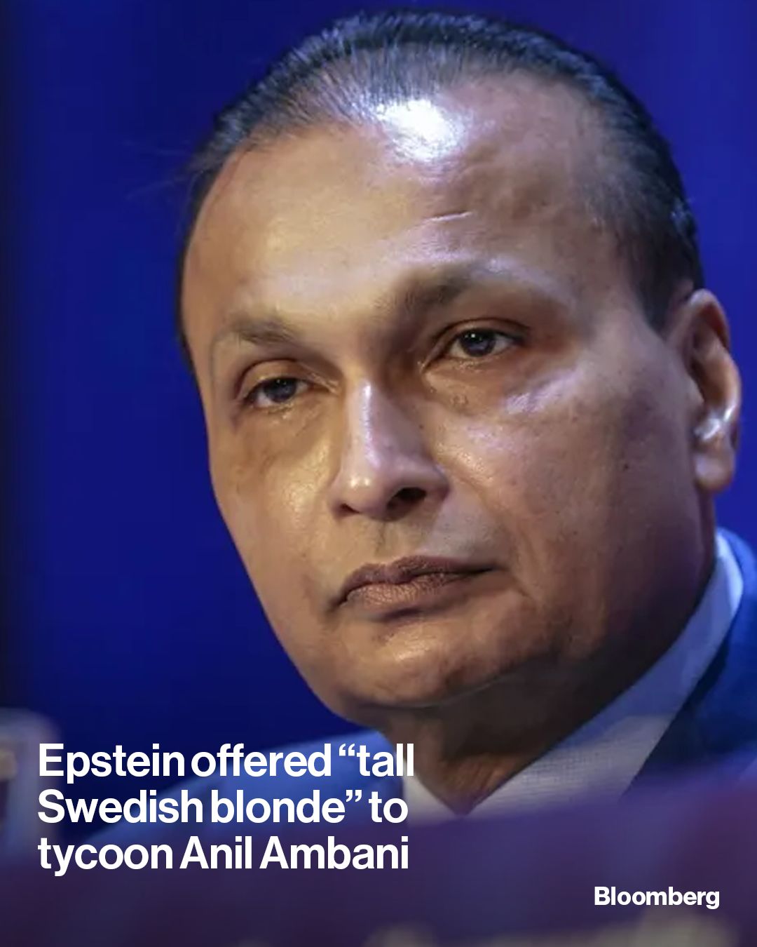 Jeffrey Epstein offered a “tall Swedish blonde” to Anil Ambani as he built a relationship with a scion of India’s wealthiest family, according to documents released by the US Justice Department. Tap the link in bio for more.

📷️: Dhiraj Singh/Bloomberg