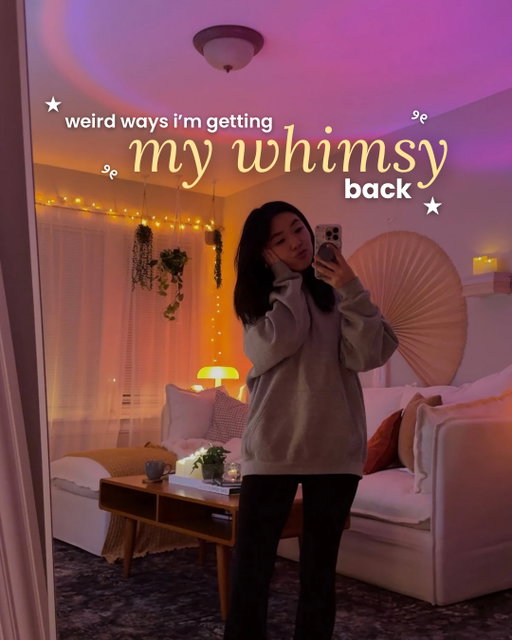 things feel weird rn, and i’ve been crashing out (as one does). so i’m leaning into small, silly things just to bring in some joy. save this if you’re also on a mission to add more whimsy in your life. ✨🥹

#cozyhome #homebody #whimsycore #comfortcreator #cozyvibes