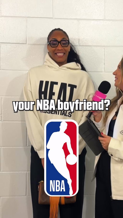 WAGTalk with the GOAT? WAGTalk with the GOAT. Can’t thank you enough @aja22wilson 💗 @iso.maddy @miamiheat 

#ajawilson #bamadebayo #couplegoals #wnba #nba
