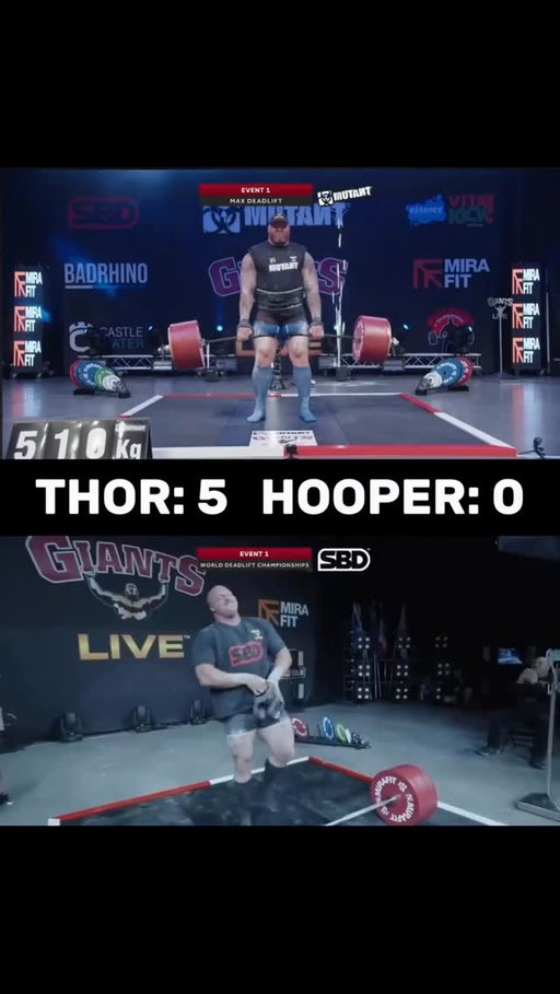 Let’s make one thing clear, it’s 5-0 right now in the deadlift. I wish @mitchellhooper best of luck as he needs it. 515 is coming.  Las Vegas, May 24th! @enhanced_games 

Shoutout to @worlds.strongest.meme for this epic video.