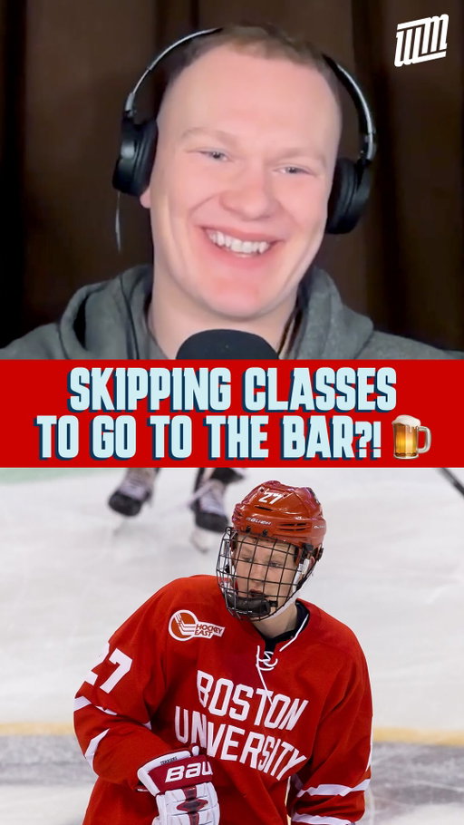 Brady had to hit up the pub after BU's 2018 season ended 😂🍺