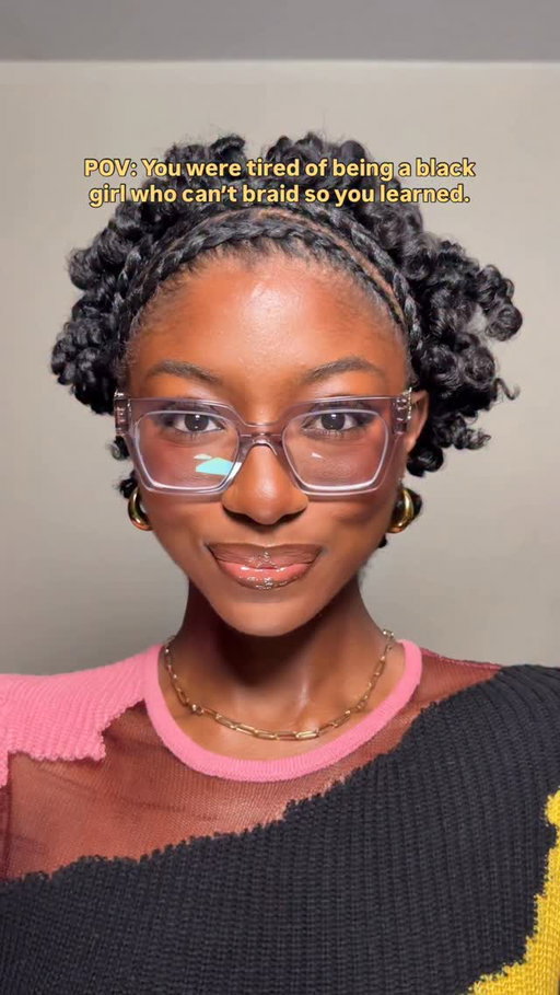 So braiding is getting better but I’ve discovered a new enemy of progress: parting 😀. 

In the end, my sister ending up doing the parts for me because I had nothing left to give 🫩.