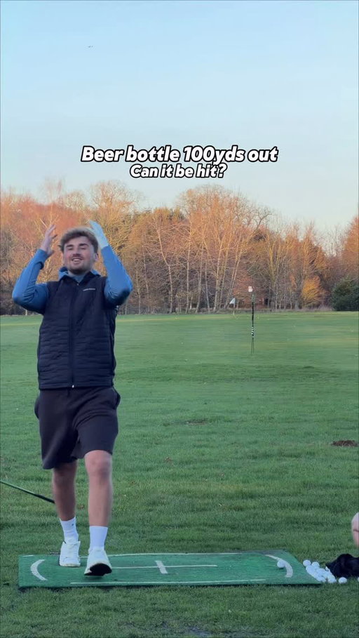 Beer bottle 100yds out… Impossible?! #golf