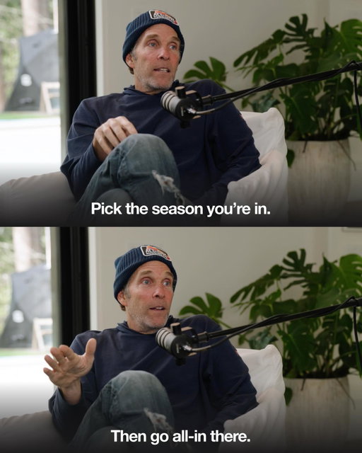 Spreading yourself thin slows the very progress you’re chasing.

Know the season you’re in… and let that be enough for now.

via @higherupwellness