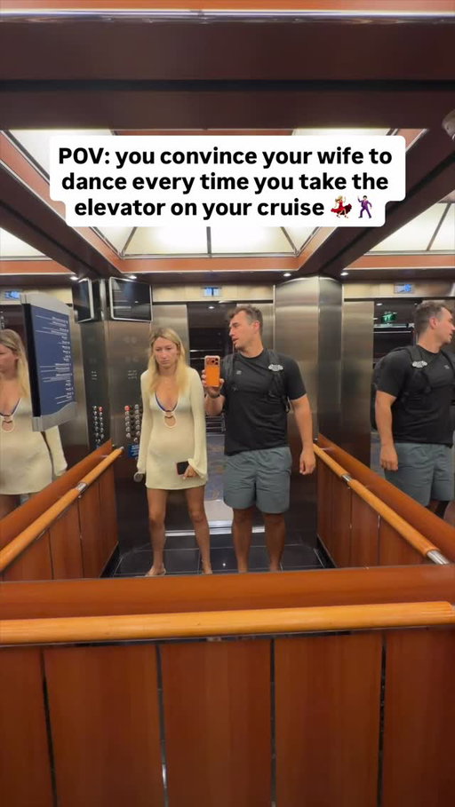 Wait for the ending 🤦🏼‍♀️ 

Every NCL cruise we go on turns out being one of the most fun trips of the entire year 🤣 

This has become a tradition and out of the past 5 years of cruising with NCL, we’ve never had someone open the elevator while we were dancing ☠️ 

Had to be a first eventually 😂

Share this with the person you want to go on a a cruise with this year 🕺🏻💃🏼